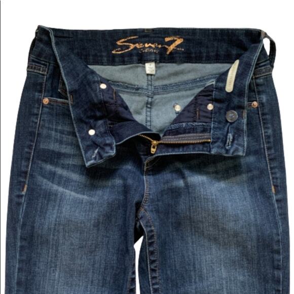 Seven7 Jeans High Rise Skinny Tummyless Distressed Jeans Size 4 - Picture 4 of 12